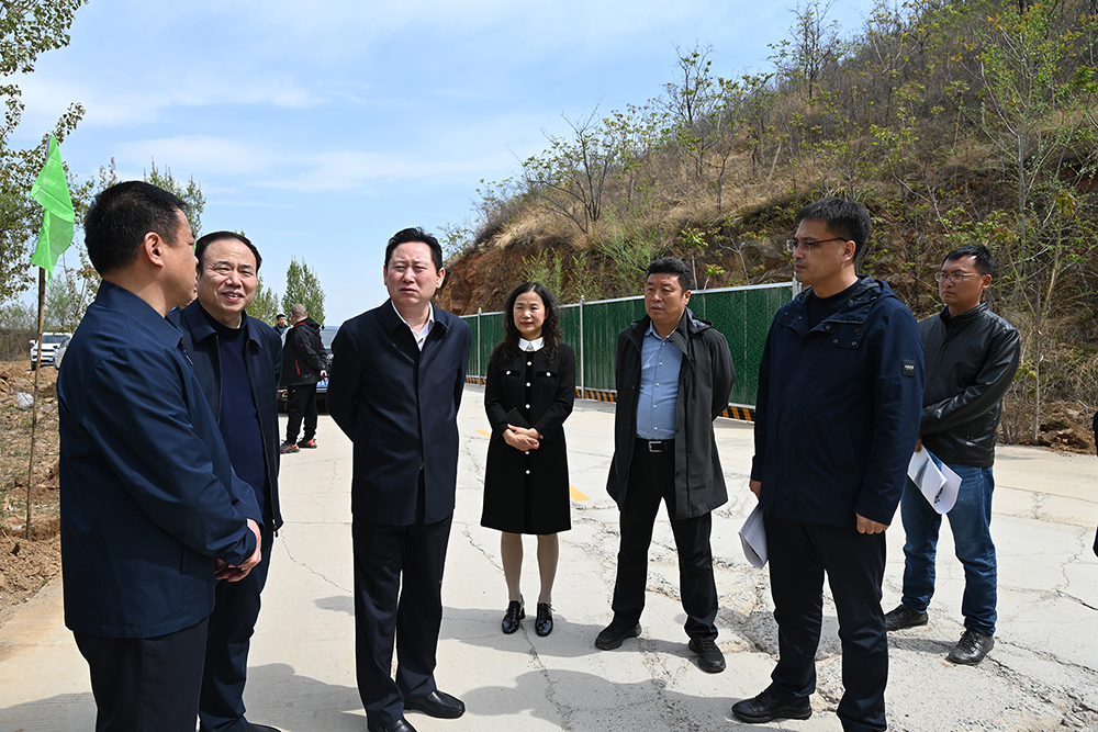 市政府副市長梁昆到市公益性公墓項目現場調研指導工作